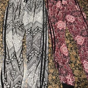 Stylish Kids Casual Bottoms - Black and Red Patterned